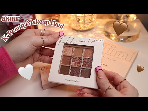 ASMR | YesStyle K-Beauty Makeup Haul 🤎