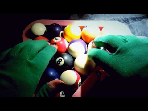 TAPPING on POOLBALLS🎱 with BLACK NAILS [[ASMR]]