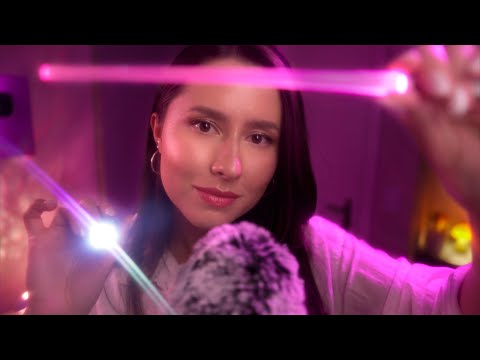 ASMR Intense light triggers for sleep ✨ cozy visual triggers ✨ scanning, focus, whispers, tk tk