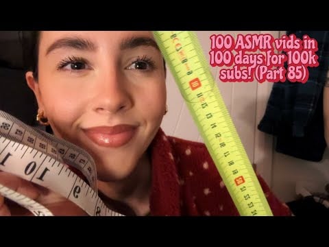 ASMR- Extra close measuring you (personal attention with inaudible whispers) 📏