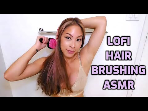 LoFi Messy Hair Brushing ASMR | Scalp Scratching & Head Combing Knots Sounds | Brush Comb Scratches