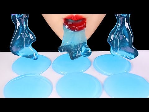 SLIME JELLY ASMR EDIBLE SLIME ASMR JELLY MUKBANG