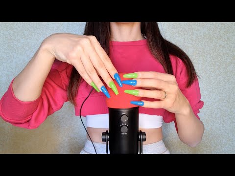 ASMR Mic Scratching - Brain Scratching | No Talking for Sleep with Long Nails 3H