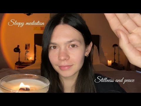 ASMR sleepy meditation to embrace stillness and peace | Connecting with your breath and body 💤😴