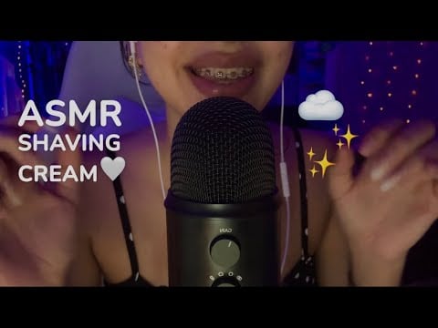 ASMR SHAVING CREAM ON MIC ☁️