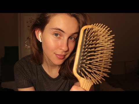 ASMR EN ESPAÑOL AUTOMASAJE + BRUSHING, PELO CONTRA MICRÓFONO