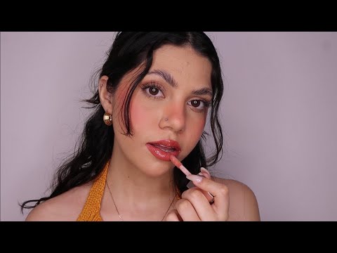 ASMR inaudible & Lipgloss application (tingles)🌺 | Dámaris ASMR♡