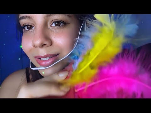 ASMR 🪶 Induzindo Seu SONO Com Essas Penas (+ INAUDÍVEL, SONS DE BOCA E MOVIMENTOS)