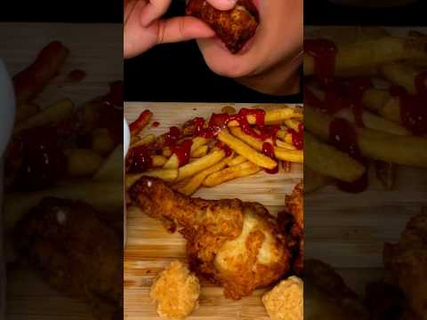 Crispy Fried Chicken #asmr #fastfood #mukbang #kfc
