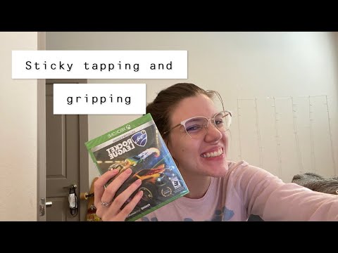 Fast and aggressive gripping and sticky tapping// book triggers, crinkling and more