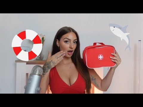 ASMR Lifeguard Cleans Your Wounds 