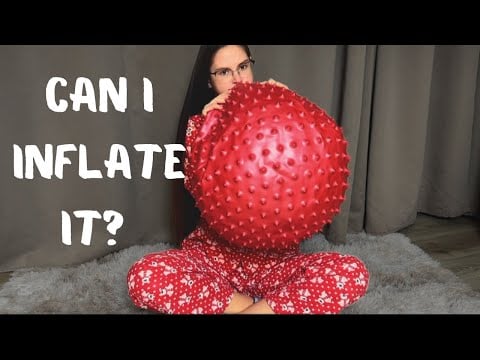 ASMR Pajama Time | Spiky Yoga Ball Inflation & Play 🚩