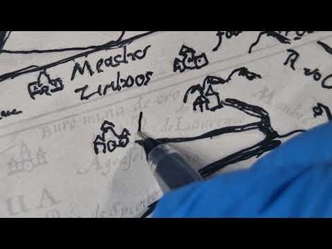 Restoring and Highlighting an Faded Old Map With a Pen | ASMR map tracing | ASMR soft spoken