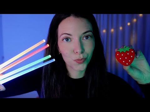 ASMR | examen del nervio craneal de la VISTA detallado y por colores SIN MOTIVO | en español