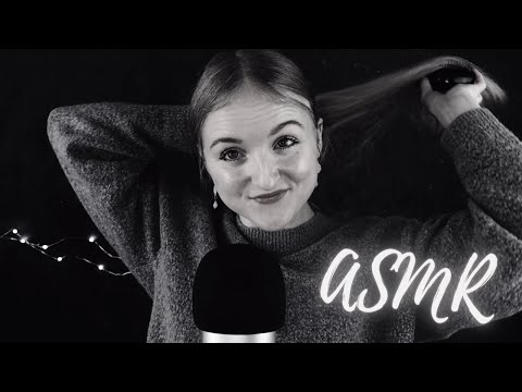 [ASMR] ⚪️⚫️ HAIRBRUSHING & MOUTHSOUNDS ⚫️⚪️ - black and white (deutsch/german)