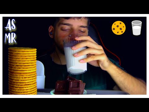 ASMR Crunching Sounds | COOKIES & MILK 🍪🥛 | Soft and Chewy Eating Sound
