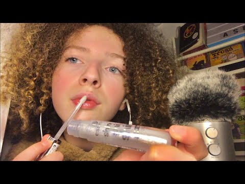 ASMR | lipgloss application (plumping + mouth sounds)