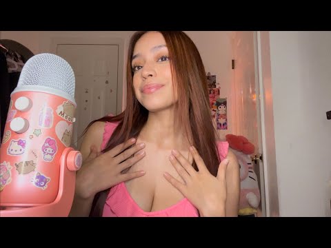 ASMR fabric scratching💜collar bone tapping + hand rubbing (close-up) *body triggers*