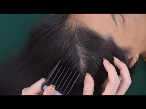 ASMR Hair Tingles, Real Person Hair Parting, Hair Combing Sounds For Relaxation ( No Talking )