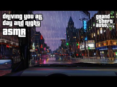 GTA ASMR 🌆 Driving You ALL Day and Night Across Los Santos 🌆 CLOSE Ear to Ear Whispers