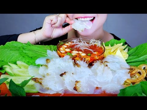 ASMR Crunchy, Cool, Tangy This Jellyfish Dish Is Next LeveL | LINH-ASMR