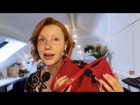 ASMR What's In My Bag *close up triggers & whispering*