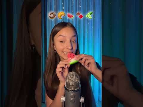 Fake food emojis 🥐🥥🍡 #asmr #visualtingle #tingles