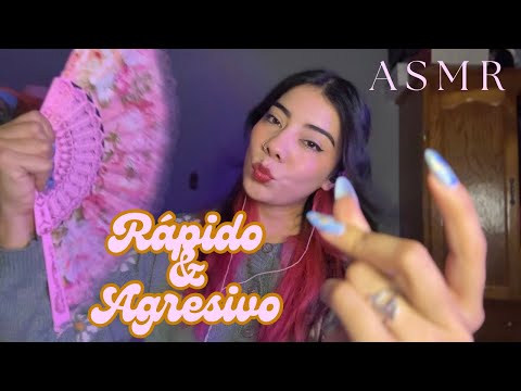 ASMR ☆ 10min de RÁPIDO Y AGRESSIVO (SIN HABLAR)💗🗣️ fast and agressive (no talking) 