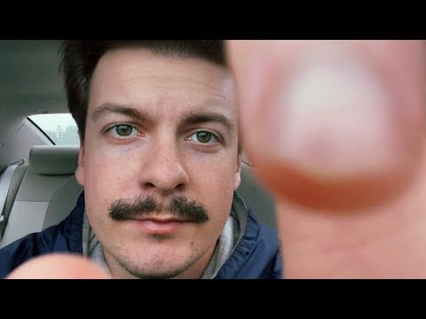 [LOFI ASMR] Poking and Tapping On Your Face In The Car While It Rains | Lens Tapping | Visual ASMR