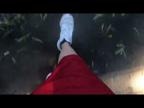 ASMR women walking in running shoes in steaming water