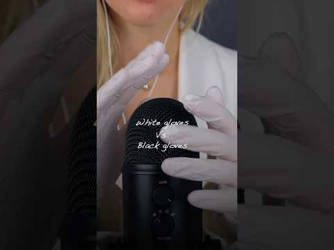 White or black gloves? Which one is better? 👀  #asmr #relax #tingles