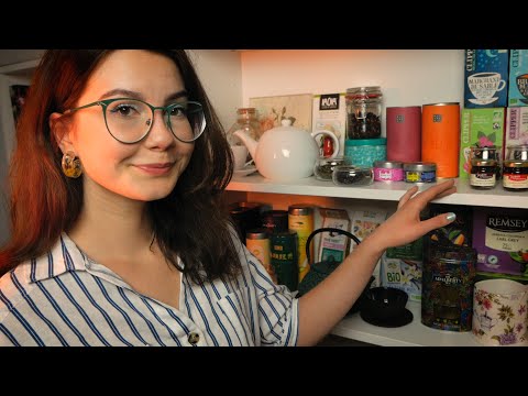 ASMR PO POLSKU | sklep z herbatami • ciche mówienie • szelest •  letni deszcz • muzyka | roleplay