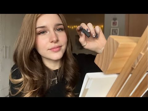 ASMR Drawing You With Charcoal 🎨 👩🏻‍🎨 ( whispered )