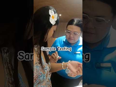 Sample Testing oil before an amazing tropical rainforest massage #asmrmassage #sampletest