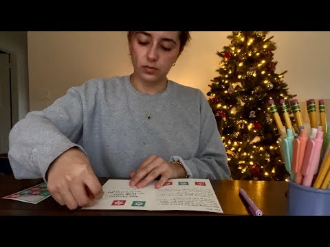 ASMR Holiday Cards: Paper Sounds & Cozy Roleplay 🎄