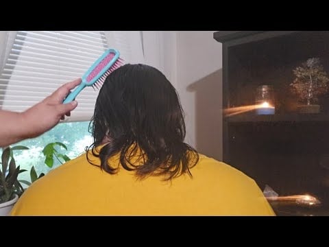 💦 ASMR Wet Hair Brushing + Ramble 💦
