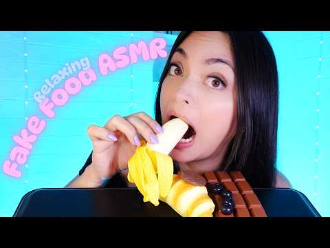 ASMR FAKE FOOD 🍌 🍫 🫐 🥐 | SATISFYING EATING | EXTREMELY TINGLING |  RELAXING SOUNDS