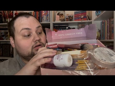 ASMR Makeup Rummaging & Cleaning (+ Mumbling!)