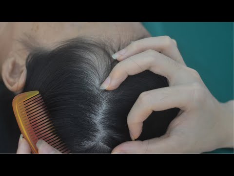 ASMR Real Person Hair Combing With Comb, Hair Parting, Hair Sounds For Reduce Stress