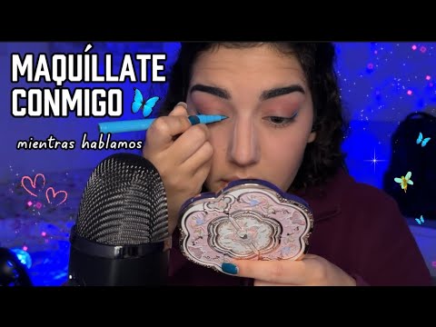 ASMR MAQUÍLLATE CONMIGO🥰 mientras hablamos ❤️