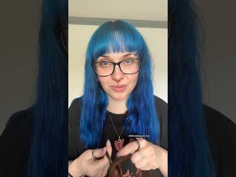 ASMR plaiting your nose hairs🥸 full on✅⏰#shorts #asmrhairplay #asmrhair #asmr