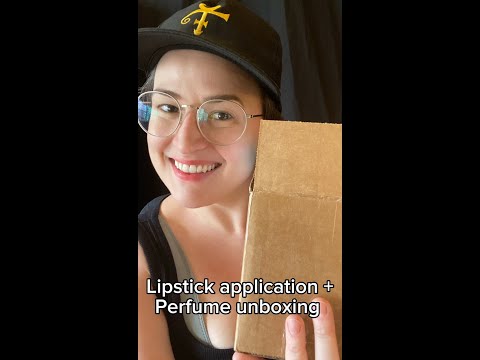 Lipstick application + perfume unboxing :)