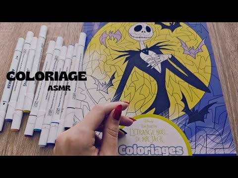 ASMR COLORIAGE L'ETRANGE NOEL DE MONSIEUR JACK | SPECIAL HALLOWEEN 🎃