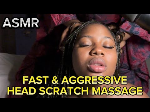 ASMR✨Fast & Intense Aggressive Braids Scalp Scratch | Oiling Head Massage & Neck*Dandruff Removal*