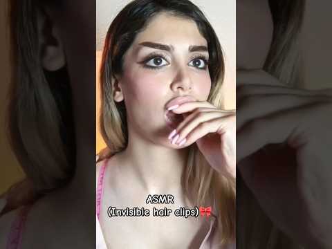 ASMR🎀(Invisible hair clips) #asmr #shorts