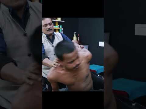 big eye barber Doing Massage On Strong Wrist Barber With Lots Of Cracking ASMR #shorts