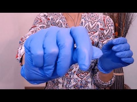 ASMR 💙 Blue, White, Black Gloves - Latex & Nitrile (No talking)