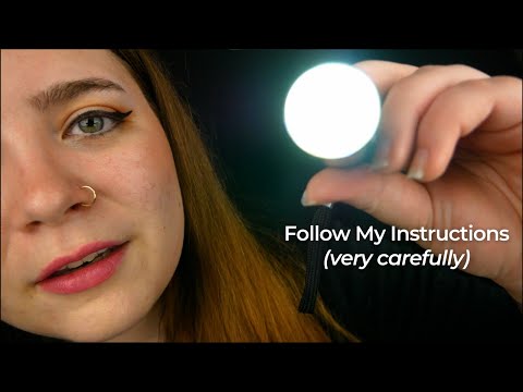 Follow My Instructions ✨Very✨ Carefully (Blink on Command, Lights Off Eye Testing, Focus) ASMR