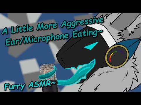 [Furry ASMR] Protogen Aggressively Eats His Microphones~