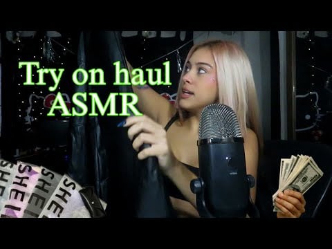 ASMR SHIRT SCRATCHING EN ROPA DE SHEIN TRY ON HAUL 